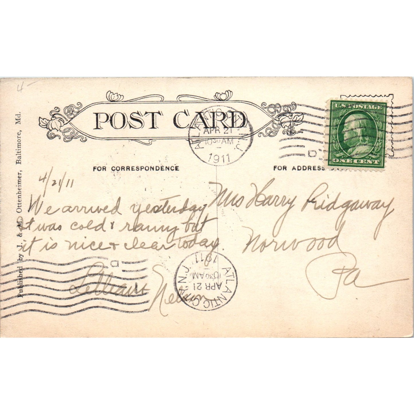 The Sand Artist on the Beach 1911 Atlantic City NJ Original Postcard P2-10