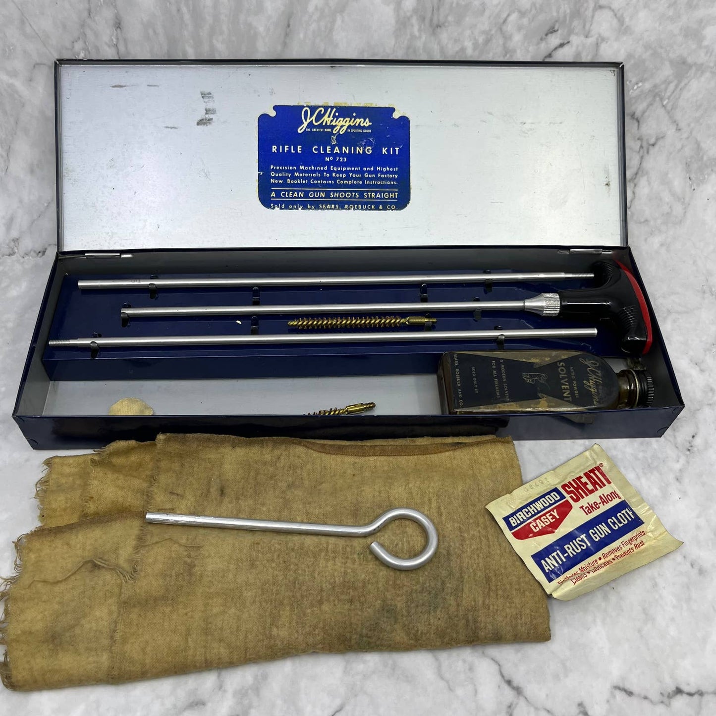 Vintage JC Higgins Gun Rifle Cleaning Kit No 723 Sears, Roebuck & Co. TA2