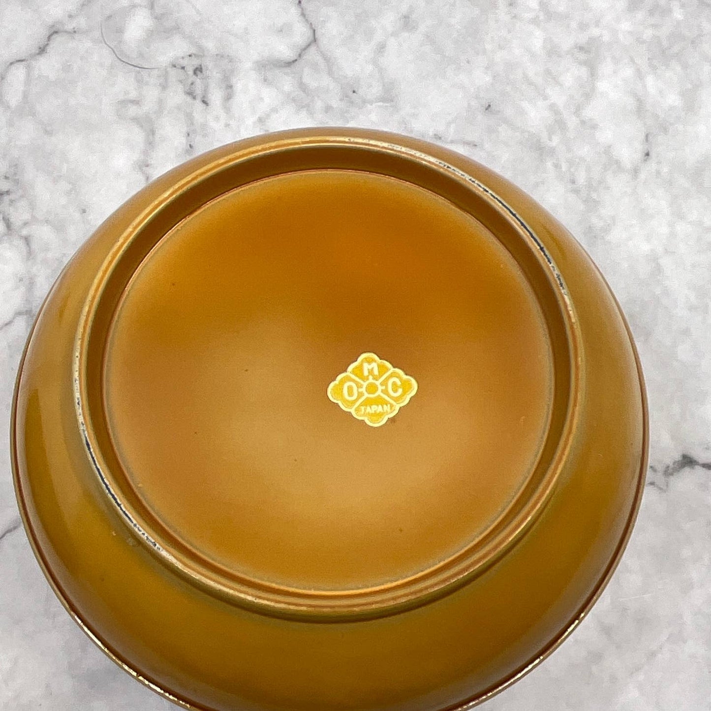 Vintage MOC Round Brown Plasticware Trinket Jewellery Box Powder Jar 4.75" TI7