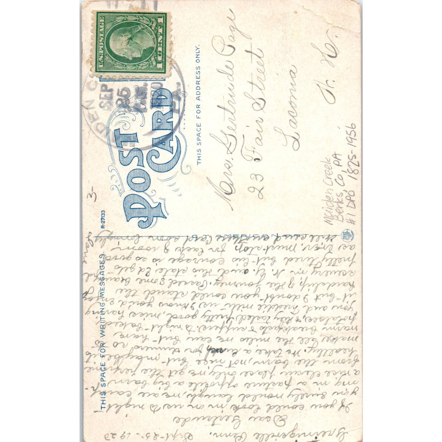 Bushkill Falls Niagara of Pennsylvania 1920 Original Postcard TJ9-P2