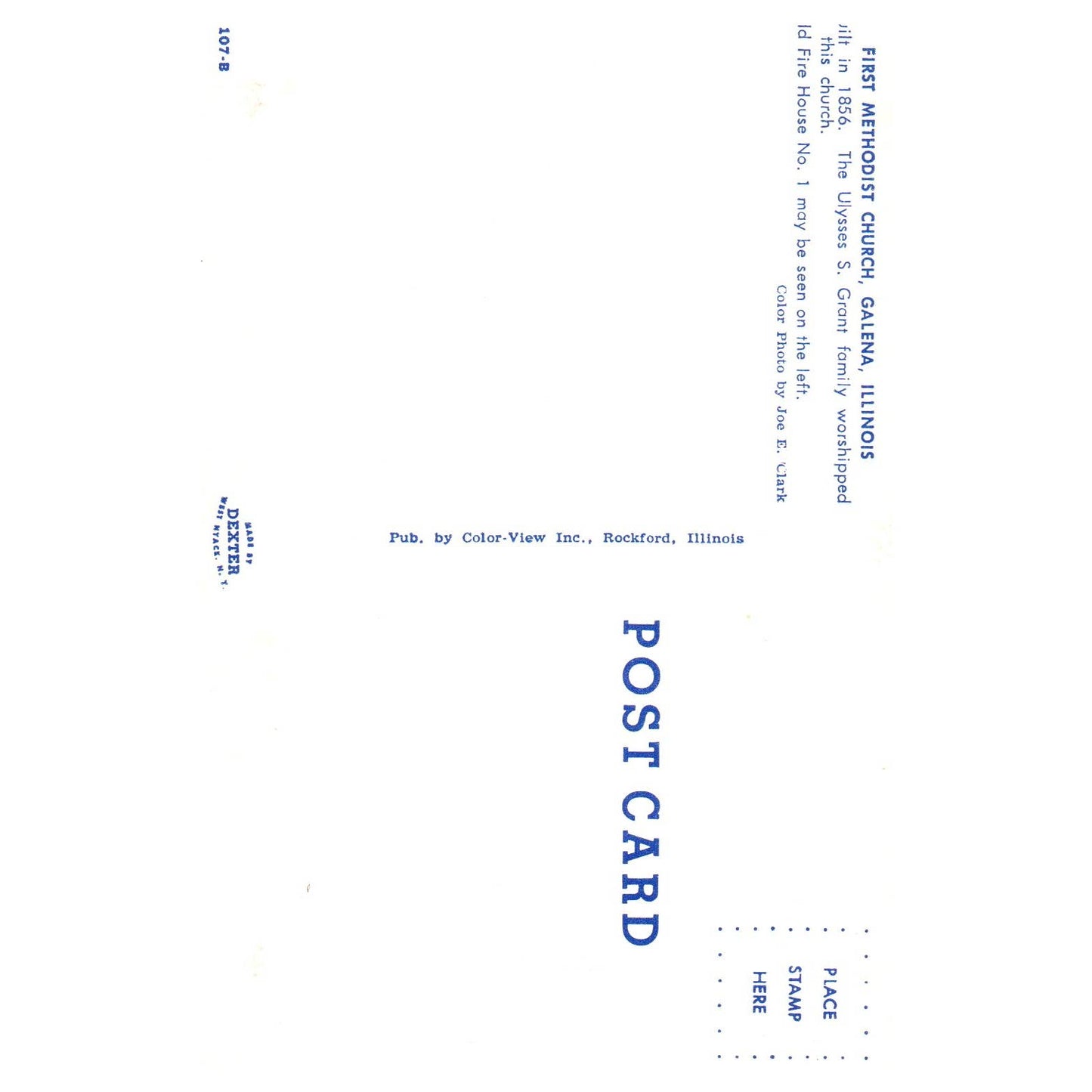 Vintage Postcard - First Methodist Church Galena Illinois TJ7-1