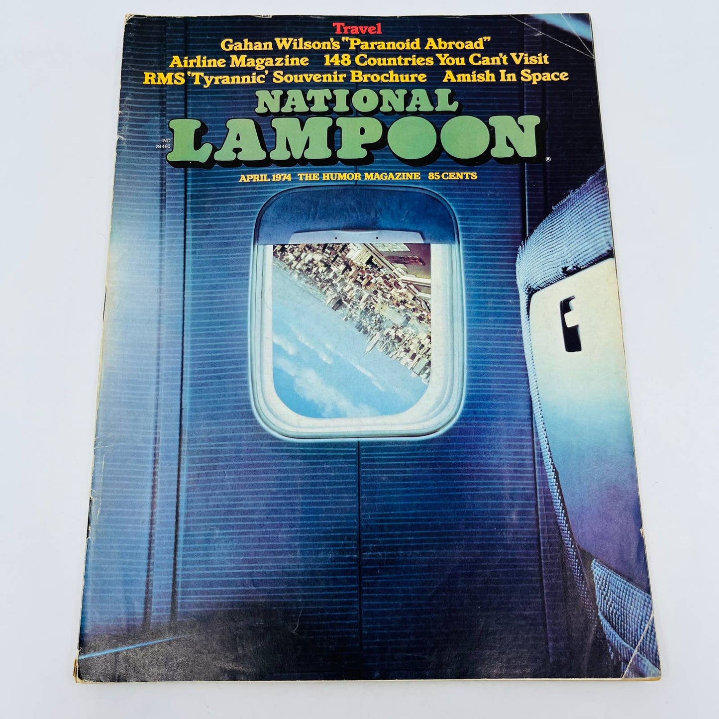 National Lampoon Magazine April 1974 Travel Issue Newsstand BA2