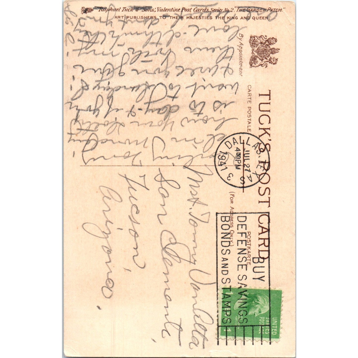 Vegetable People Nose Turnip E. Curtis Raphael Tuck Original Postcard P2-12