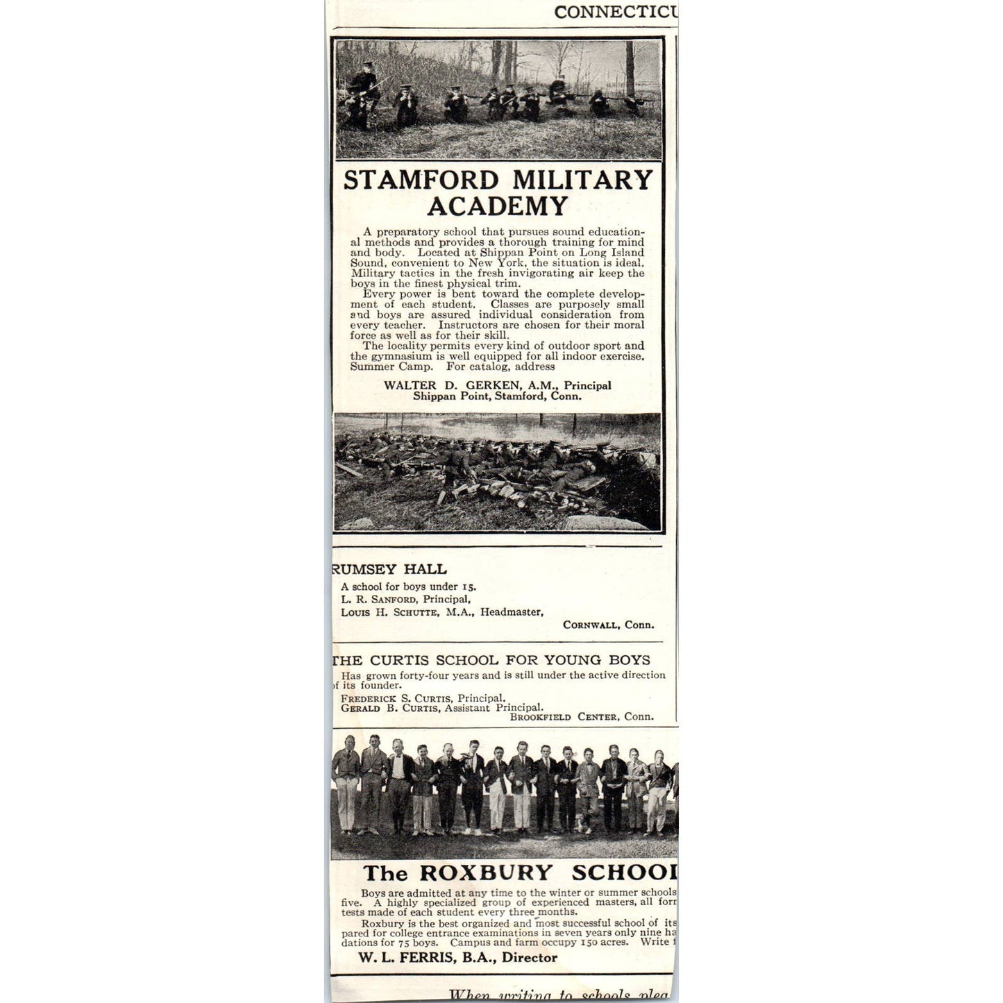 c1920 Harper's Ad - Saint Margaret's School Emily Gardner Munro Waterbury CT EA3