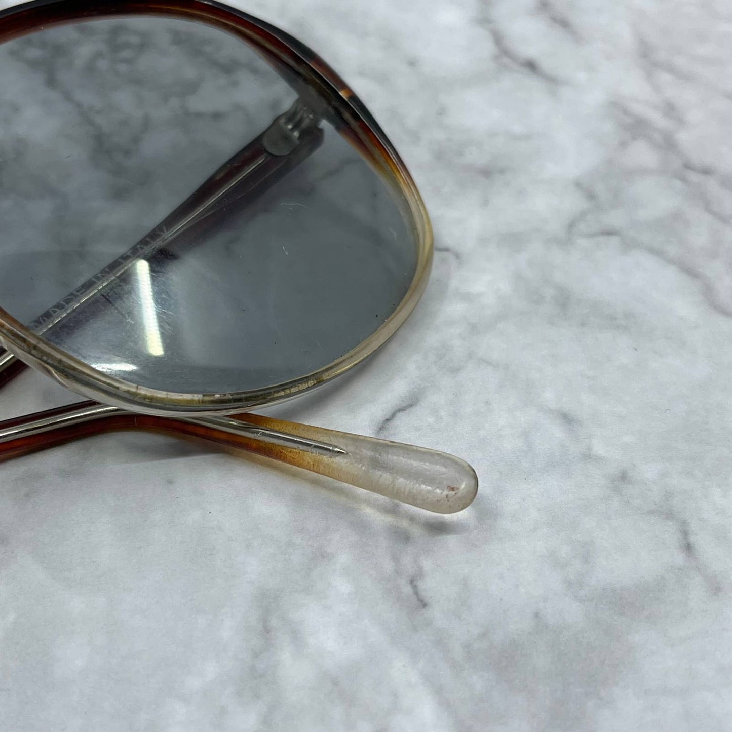 1960's 70's Carmel Ombré Over Sized Sunglasses Italy 5.5” TA9