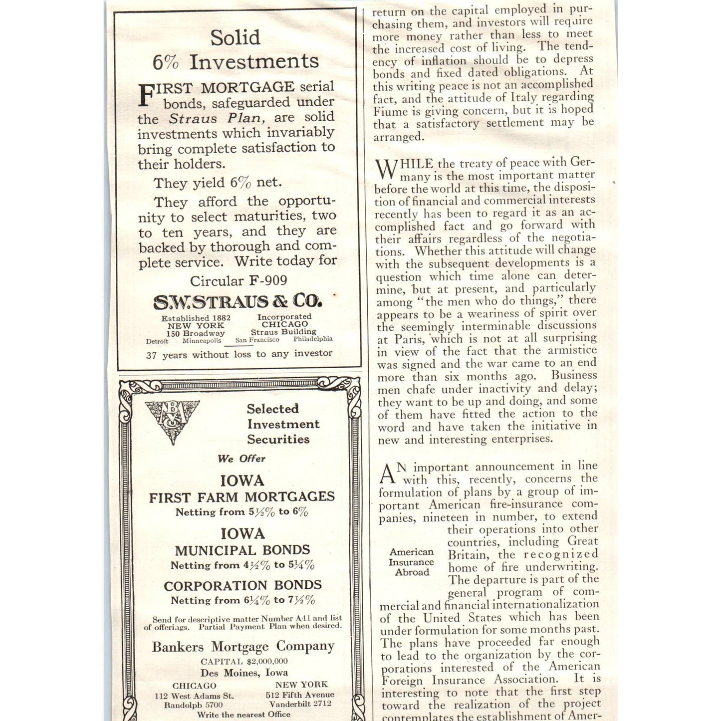 c1920 Harper's Magazine Ad - Continental and Commercial Bank Chicago EA3