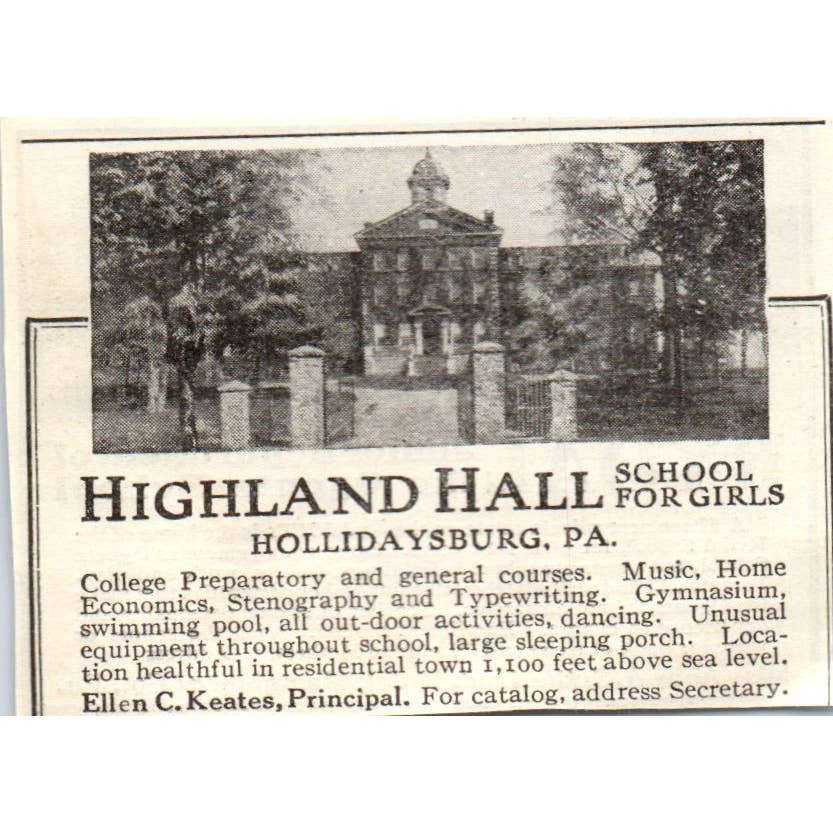 c1920 Harper's Ad - Rydal Junior Dept of the Ogontz School Abby Sutherland EA3