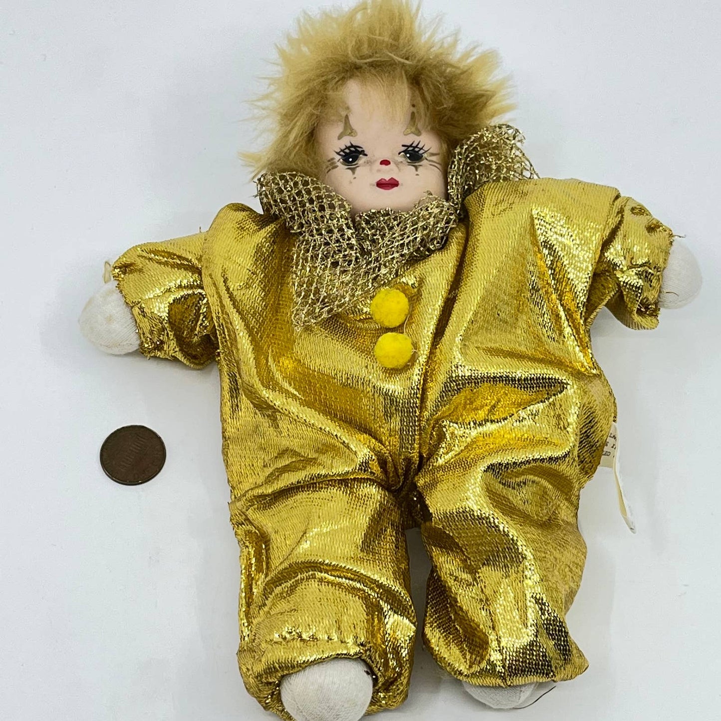 Vintage Collectible Classic Treasures Doll Zandra Porcelain Clown Face TE6