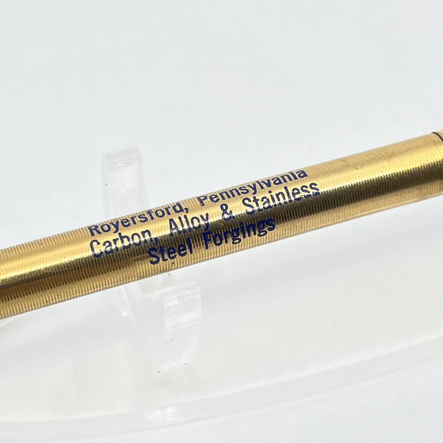 VTG Ad Ballpoint Pen Black & Red Cann & Saul Steel Co Royersford PA SD7