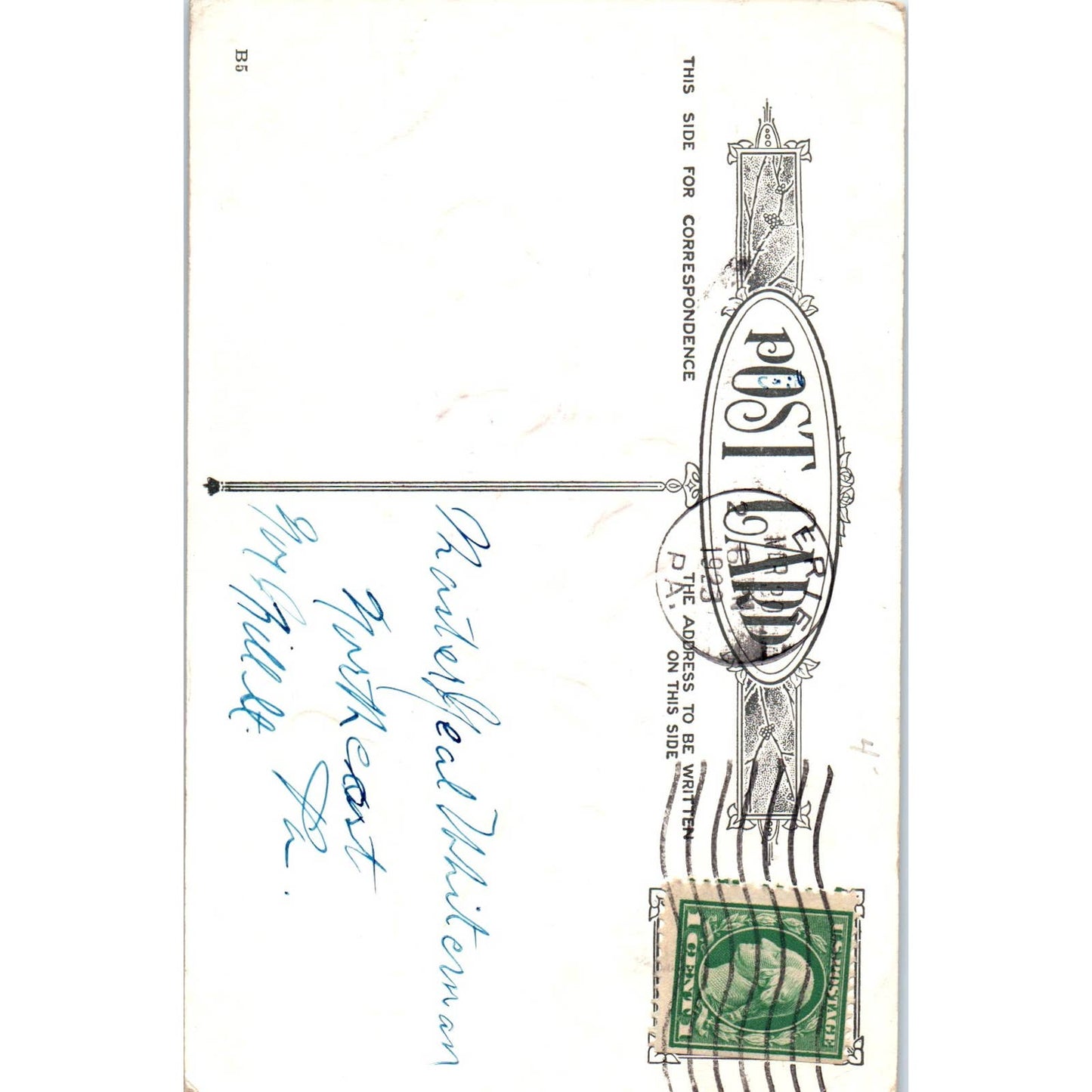 Birthday Fairies Face in Flower Tulips Embossed c1920 Original Postcard TK1-27-4