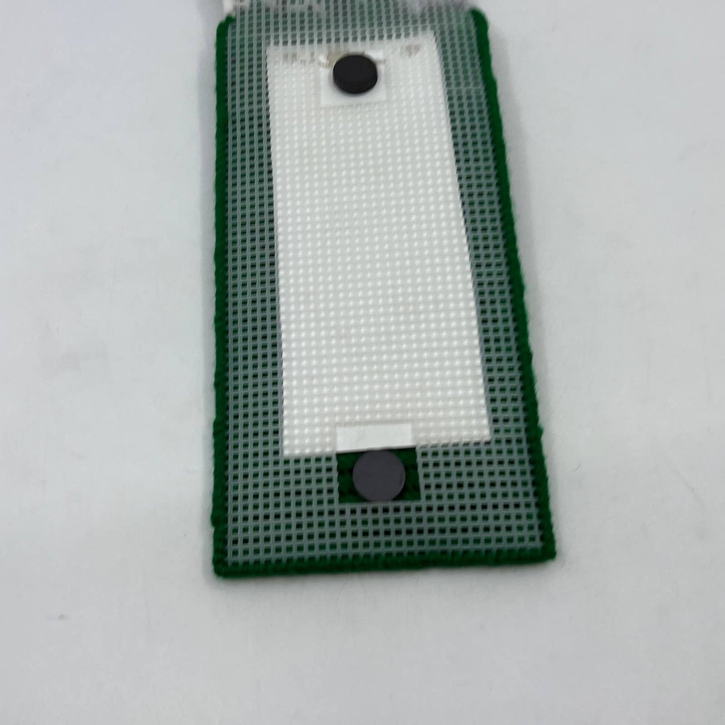 Retro Kitsch Cross Stitch Canvas Grocery List Holder Magnet Cow Farm TC3