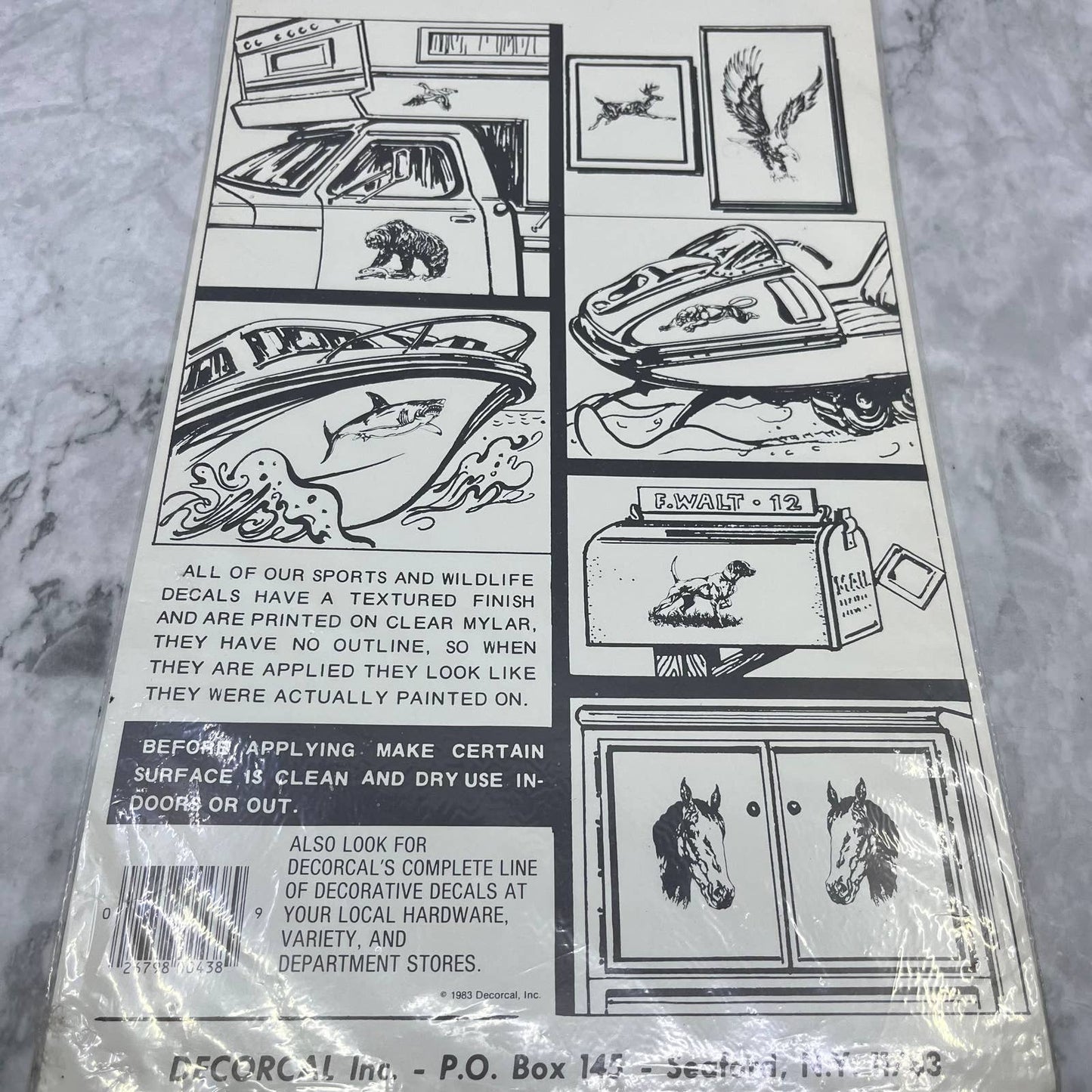 1981 NEW NOS Decorcal Sports & Wildlife Decal W-15 Pointer Hunting Dog FL5