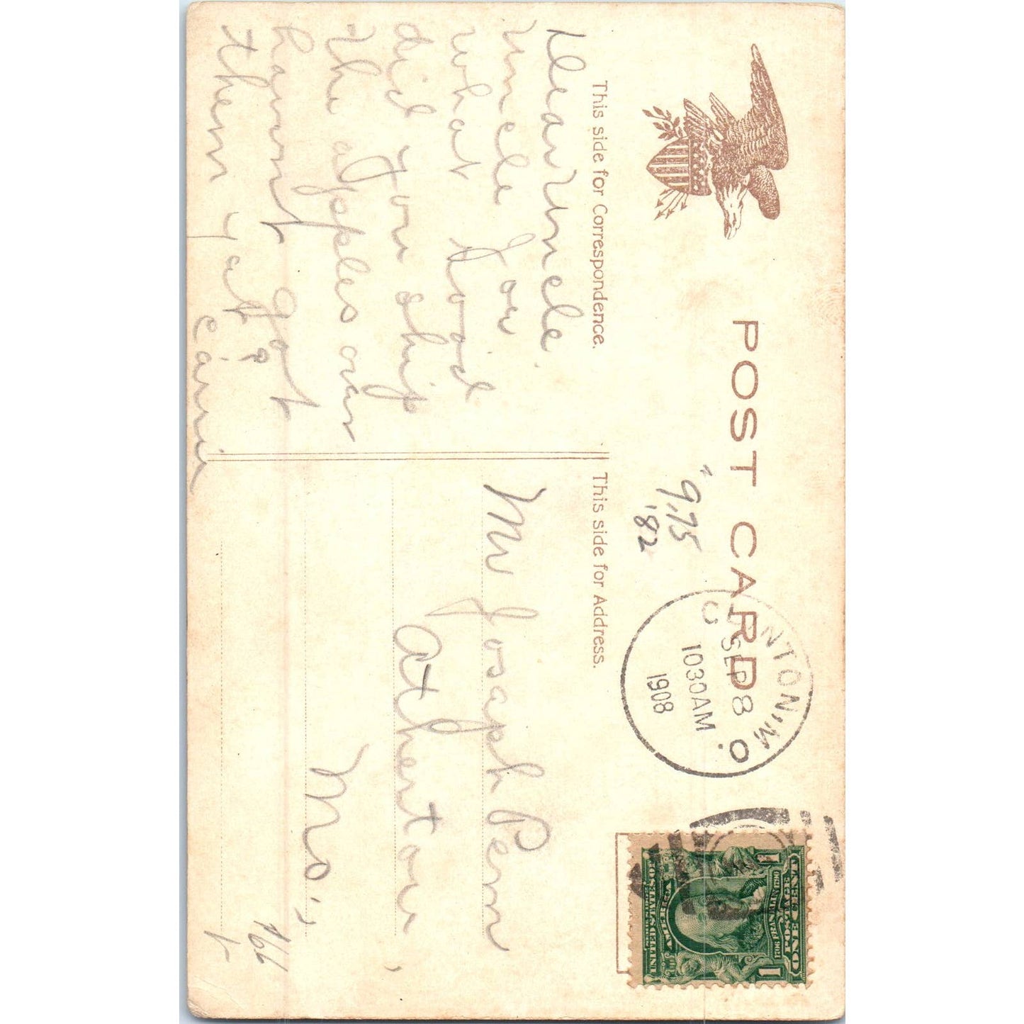 Resolved to Capture a Man c1908 Victorian Tinted Original Postcard TK1-P18