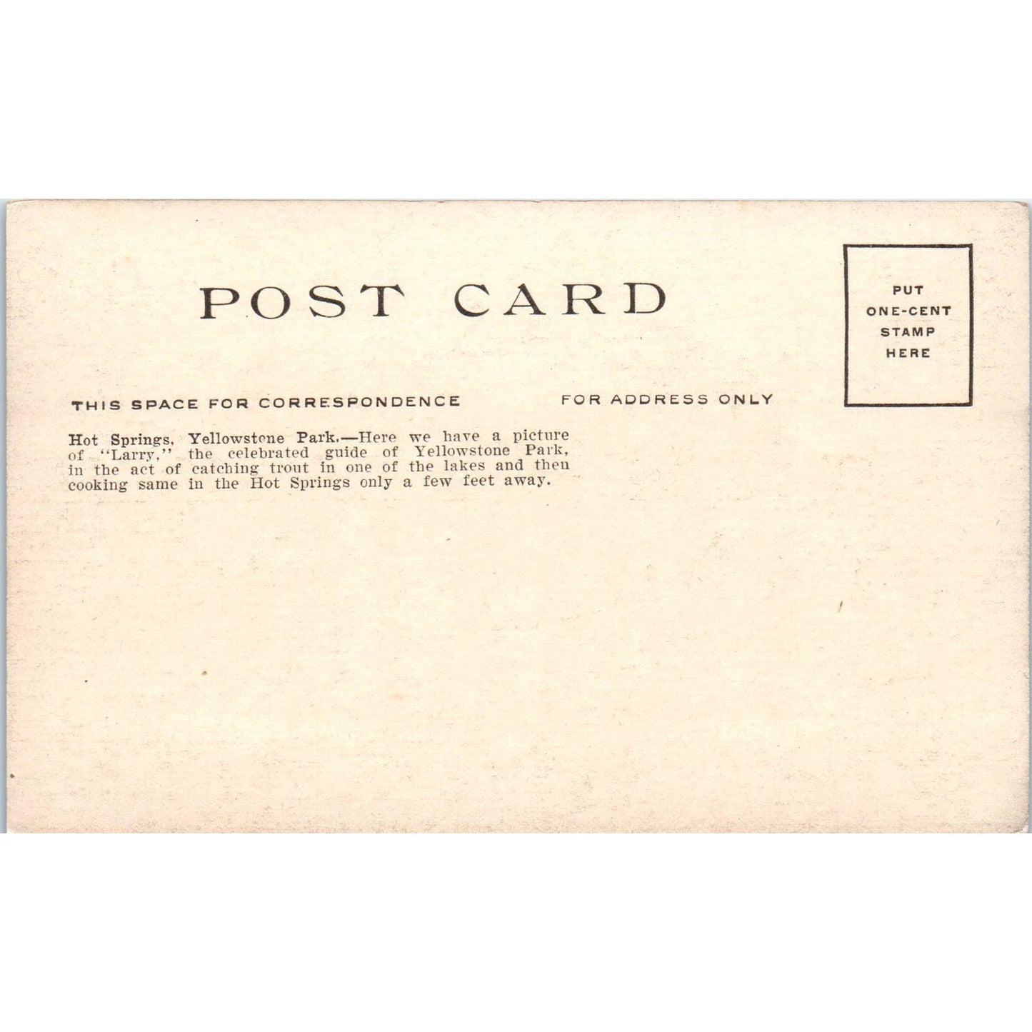 Hot Springs at Yellowstone National Park c1910 Original Postcard TK1-25