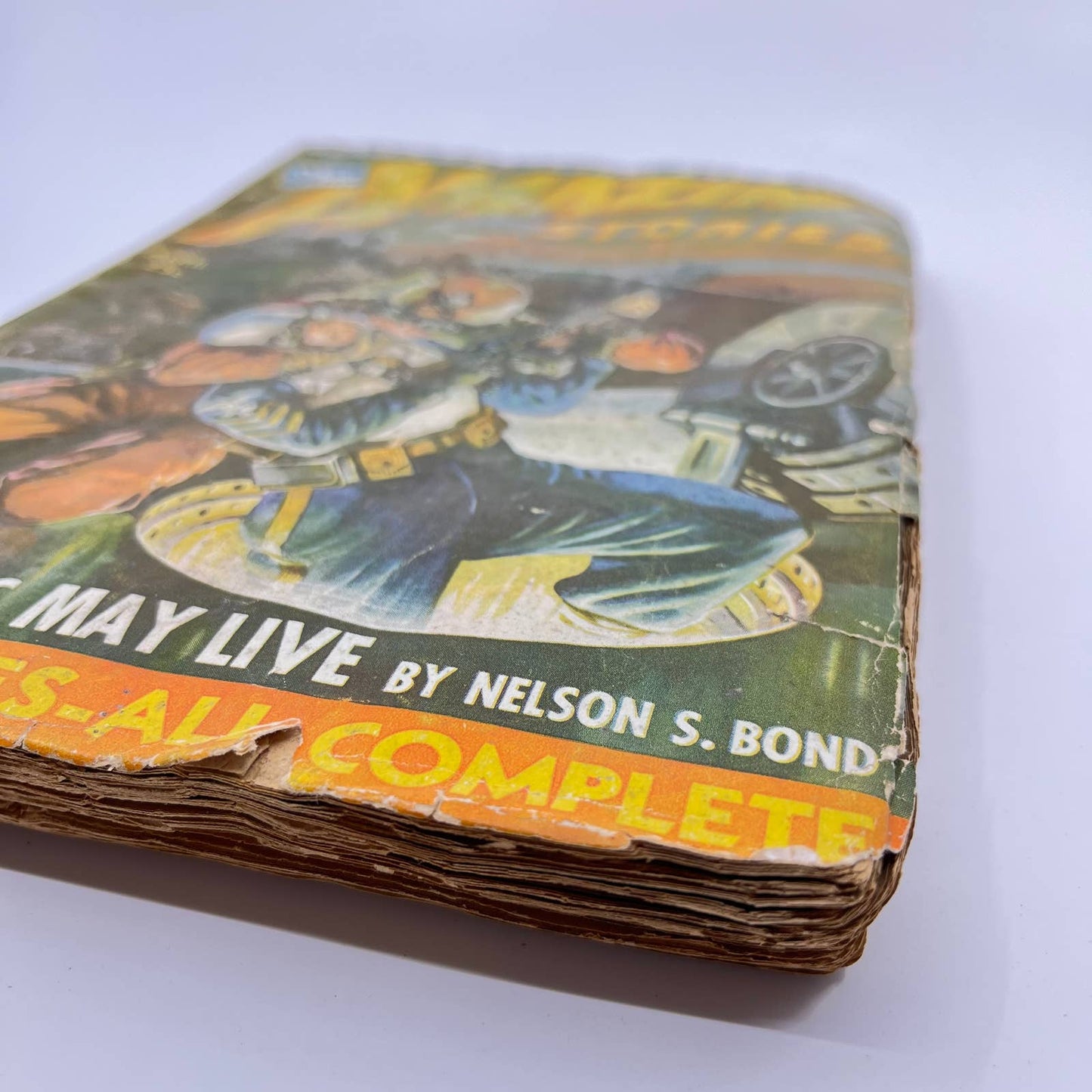 1943 WWII Amazing Stories Pulp Science Fiction April That Worlds May Live TA3
