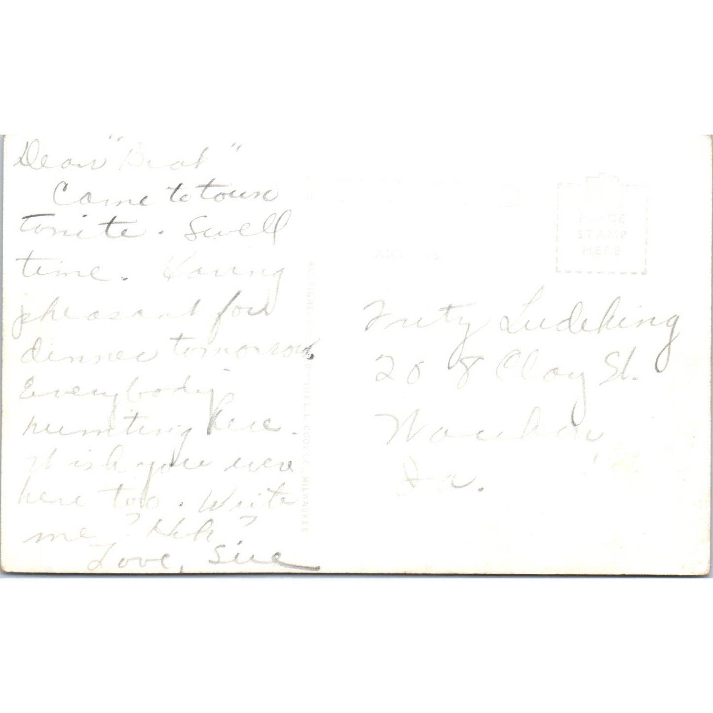 Antique Postcard RPPC State School For The Blind Main Building Vinton IA SE8