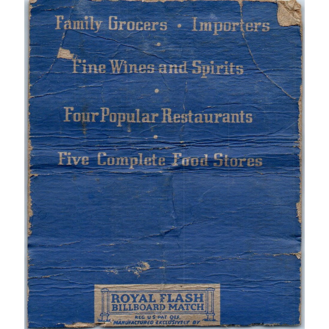 Wolferman's Fine Foods Kansas City Tulsa Wide Advertising Matchbook Cover SA6-M7