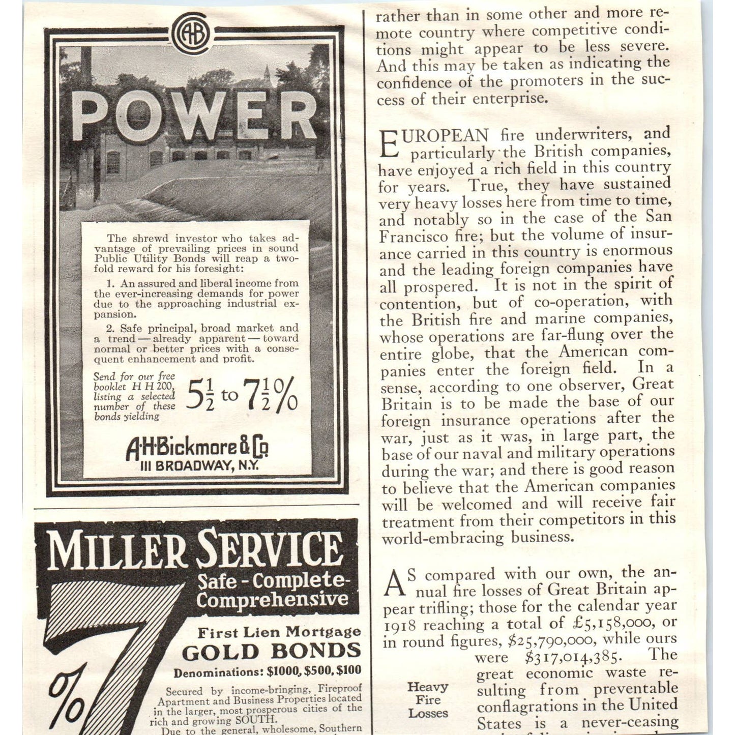 c1920 Harper's Magazine Ad - National Bank of Commerce in New York EA3