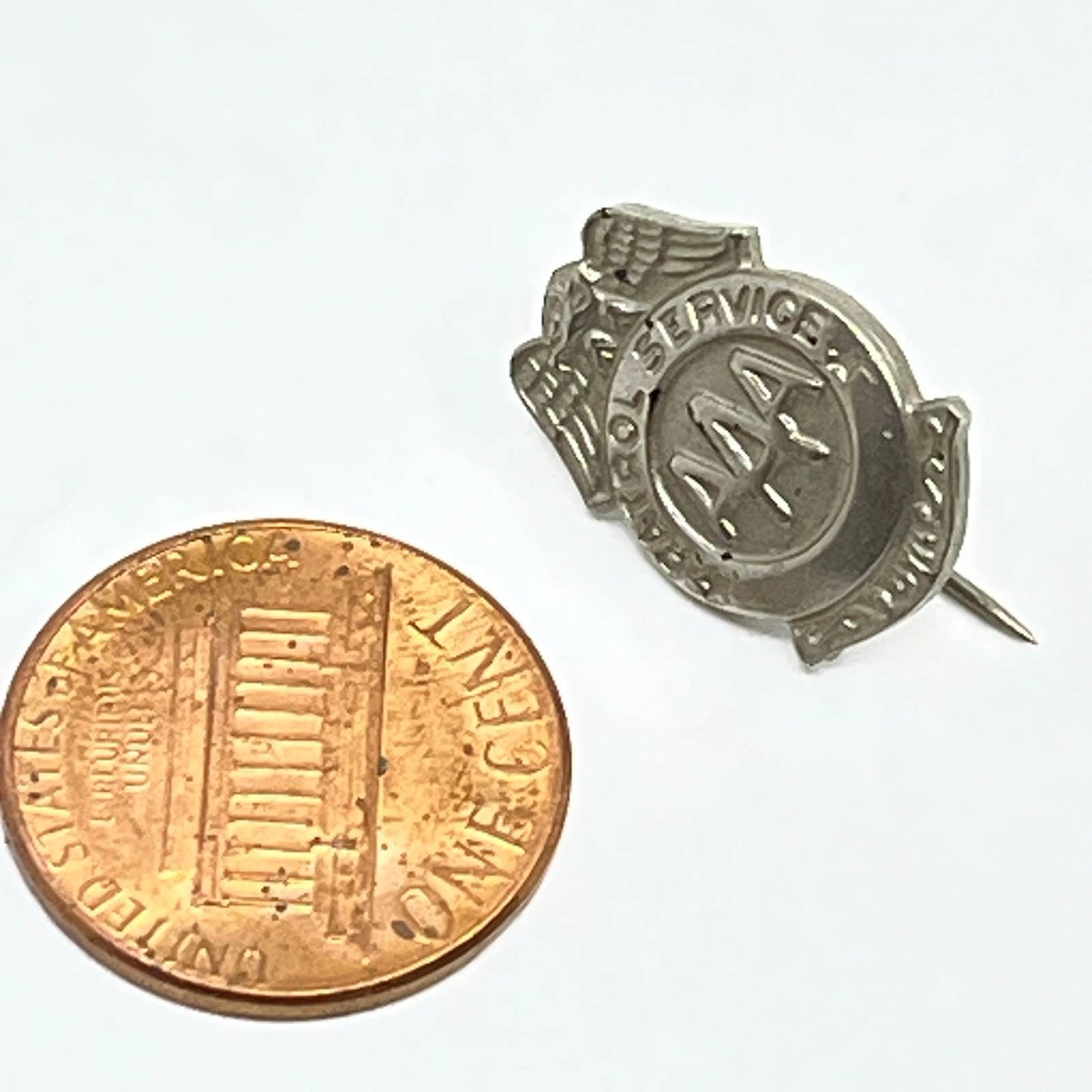 Vintage AAA Patrol Service Badge Pin Pinback Button SD8