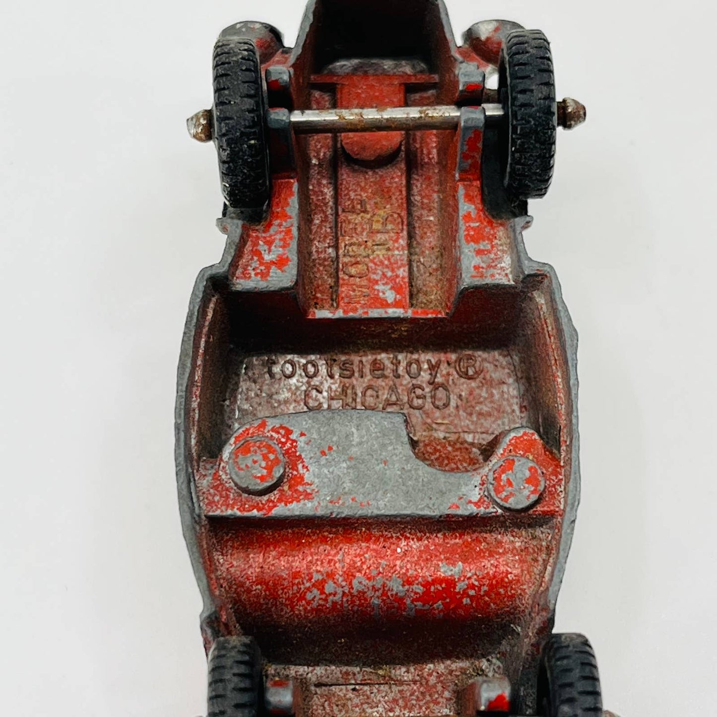 Vintage Die cast Tootsie Toy Model "B" Stamped Metal Car 3” Chicago USA SA3