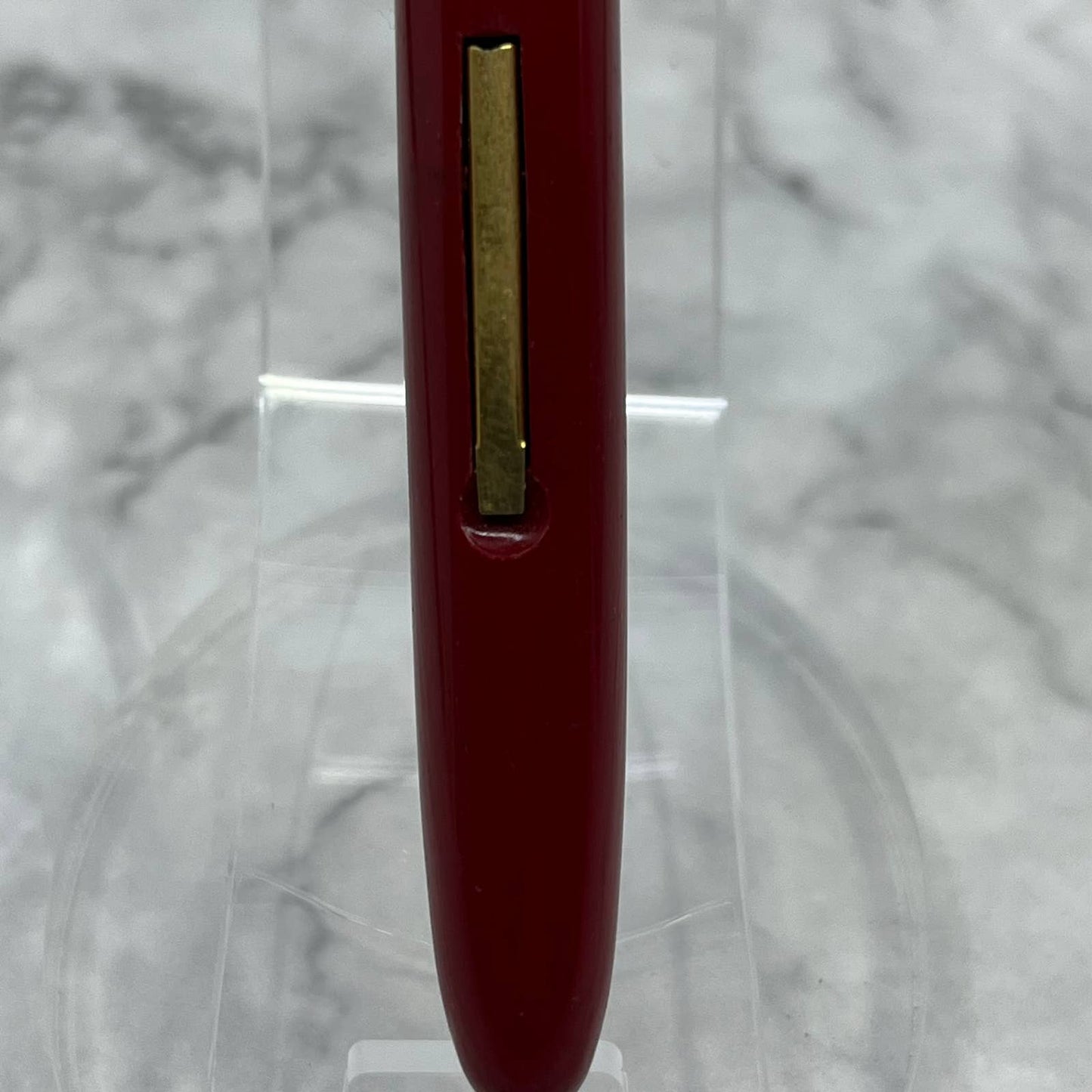 Vintage WearEver Lever Fill Fountain Pen Gold & Maroon Dark Red USA SE6