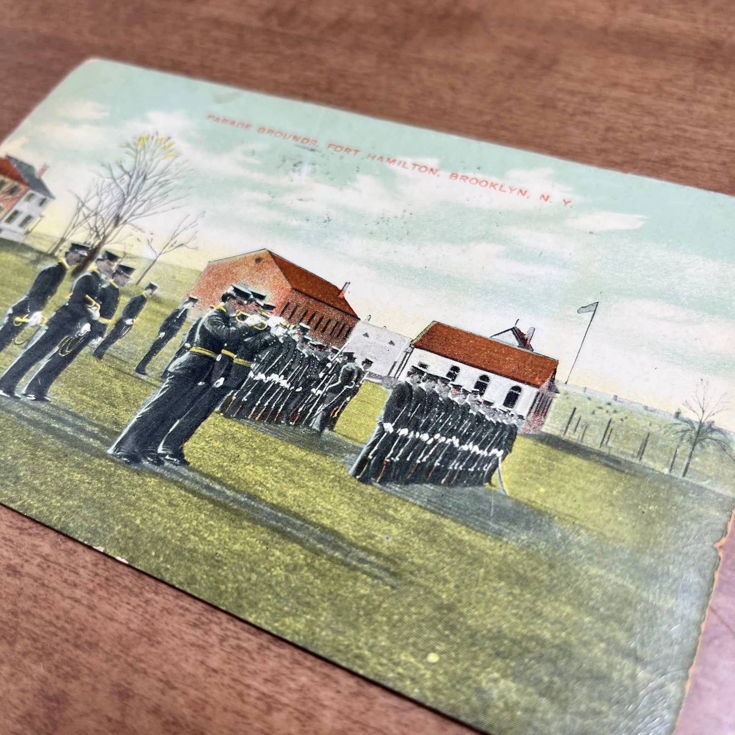 Antique 1908 Postcard Parade Grounds Fort Hamilton Brooklyn New York PA1