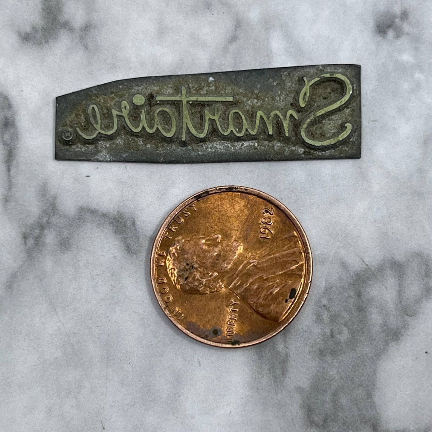 Vintage Printing Letterpress Printers Block Plate SMARTAIRE SE821