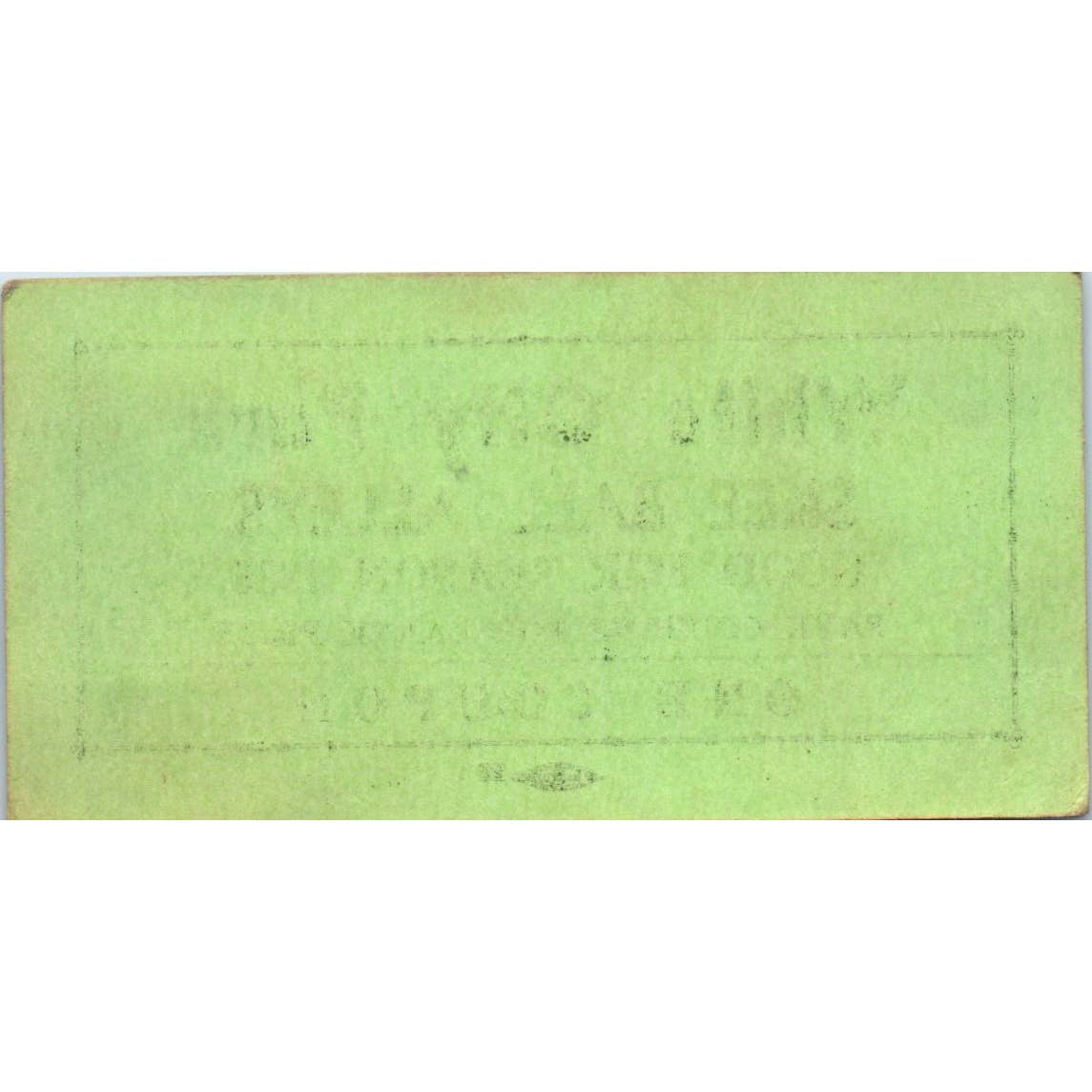 1936 White City Park Skee Ball Alleys Coupon Card TK2-CC