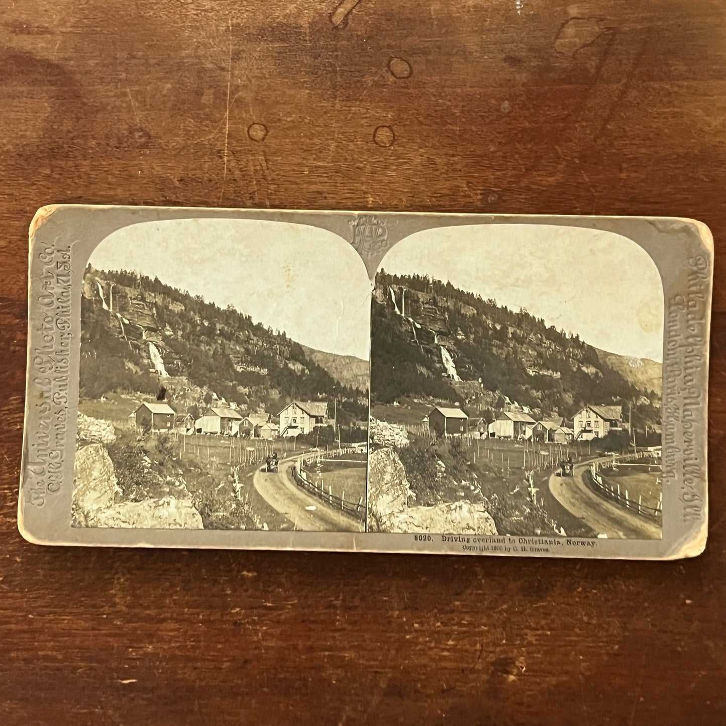 Driving Overland to Christina Norway 1900 C.H. Graves Stereoview Card H2-2