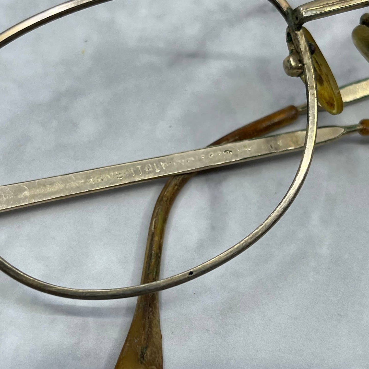 Vtg Riviera 12K Gold Fill Aviator Glasses Frames Italian Retro Mod Eyewear TD1