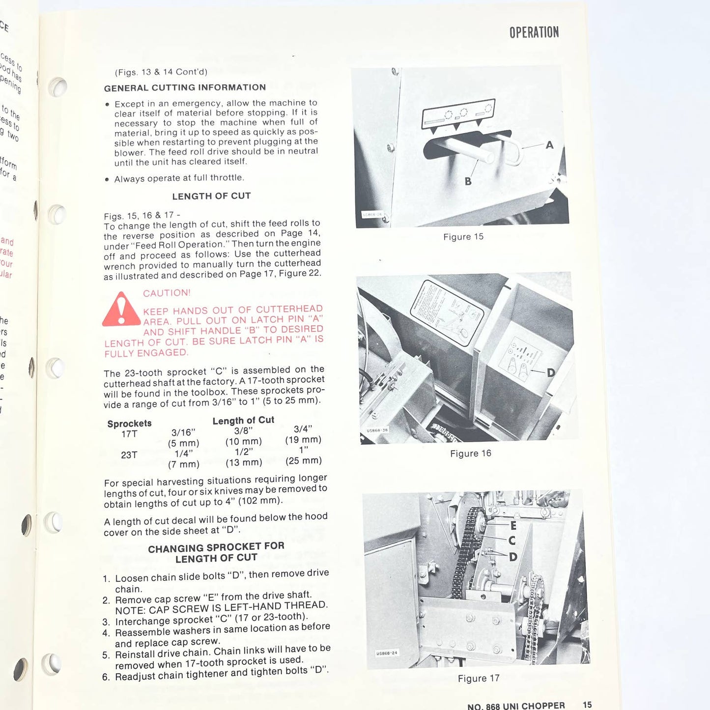 Original 1982 New Idea Operator's Manual 868 Uni Chopper US868-54 TB9