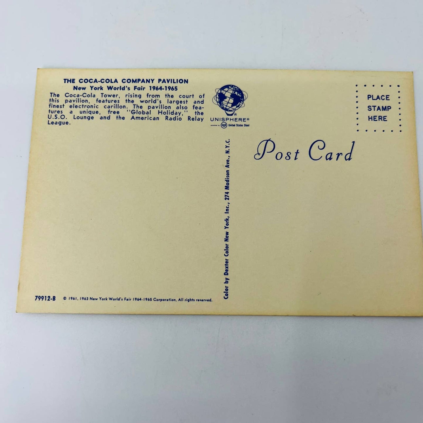 VTG Postcard The Coca-Cola Company Pavilion New York World’s Fair 1964-1965 C4