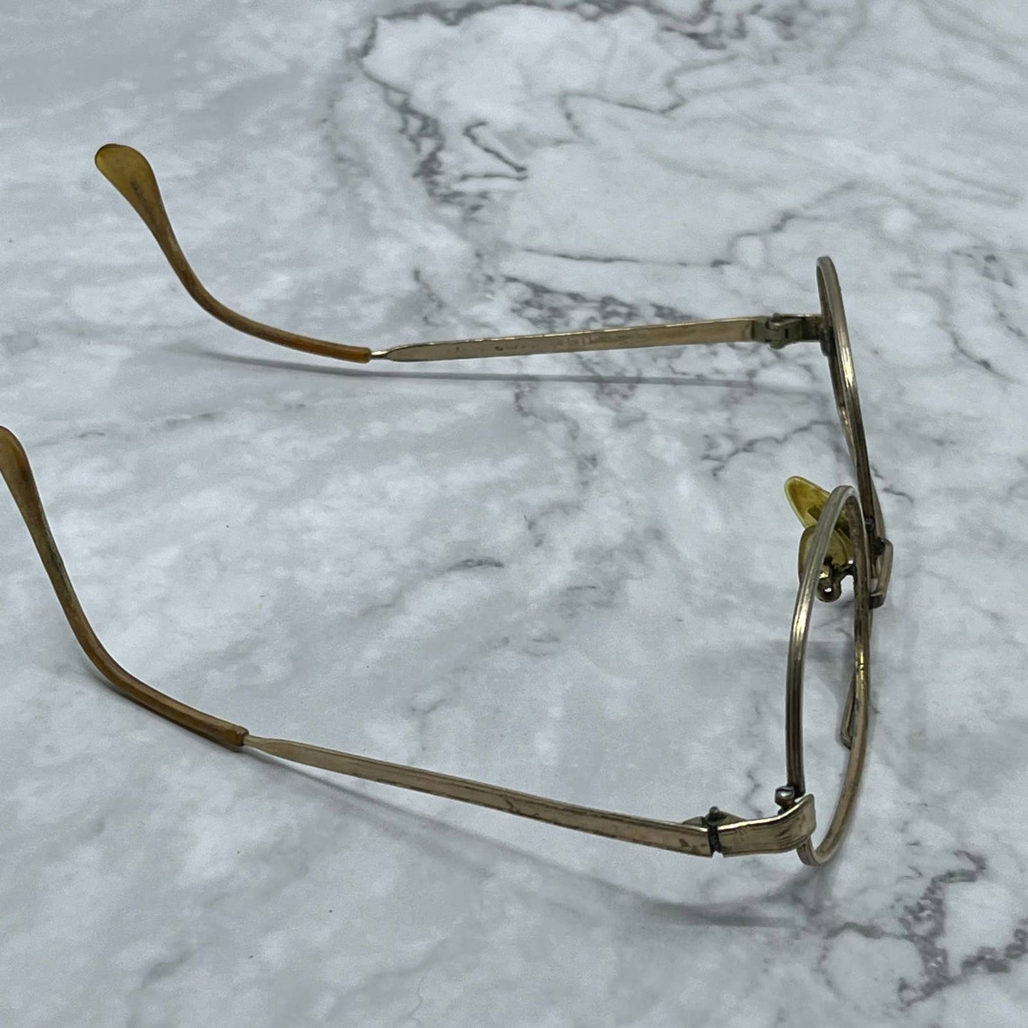 Vtg Riviera 12K Gold Fill Aviator Glasses Frames Italian Retro Mod Eyewear TD1