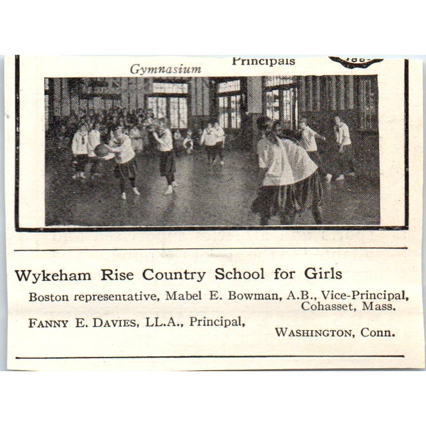 c1920 Harper's Ad - Tenacre School for Girls Helen Temple Cooke Wellesley EA3