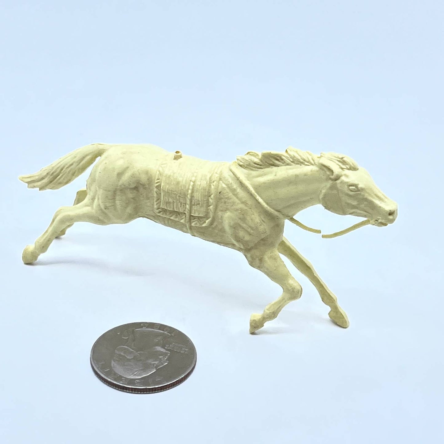 Marx 1960's Western Frontier Marx Cream Horse Full Gallop SD7