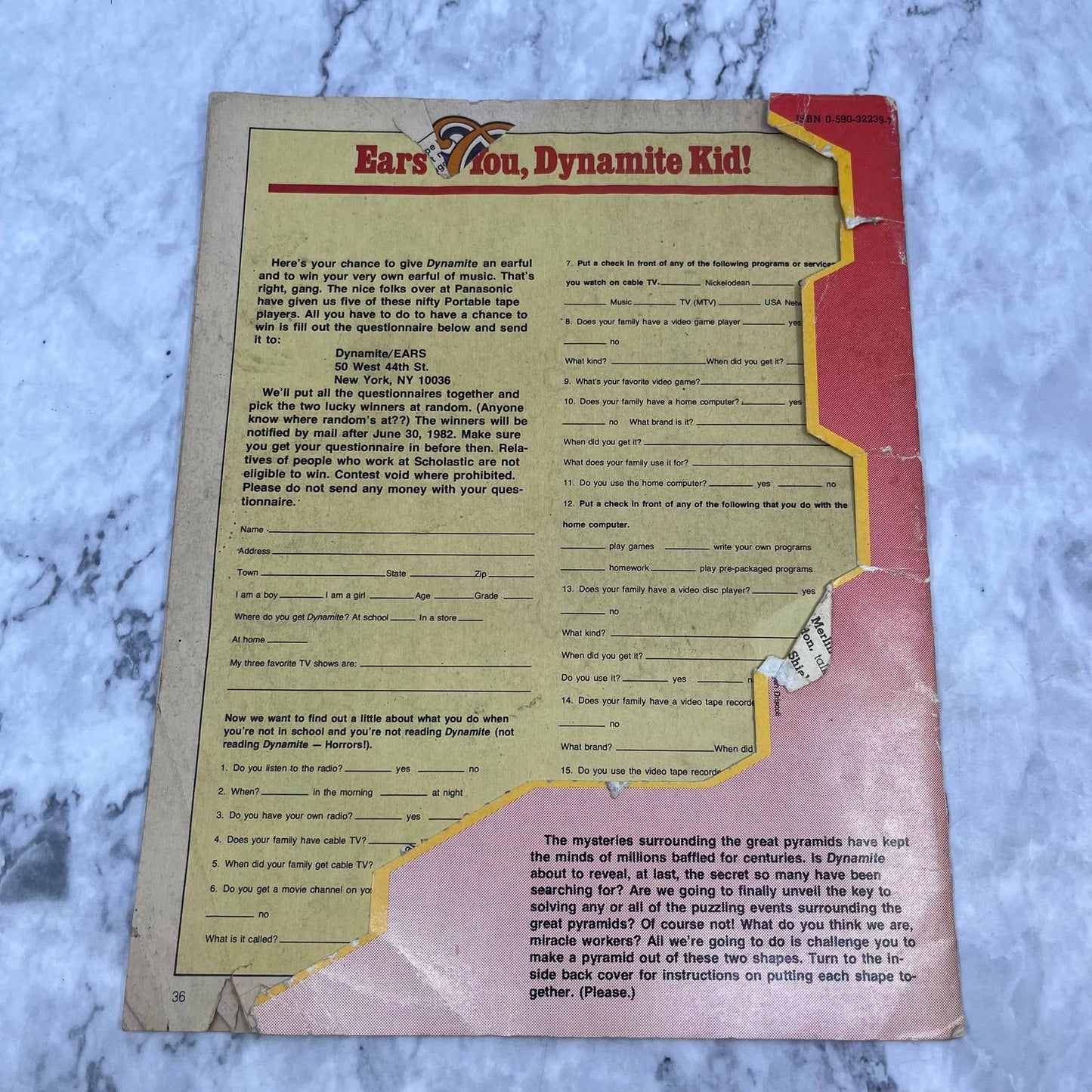 DYNAMITE MAGAZINE LISA WHELCHEL ISSUE Facts of Life 1982 VOL5 # 10 TJ4