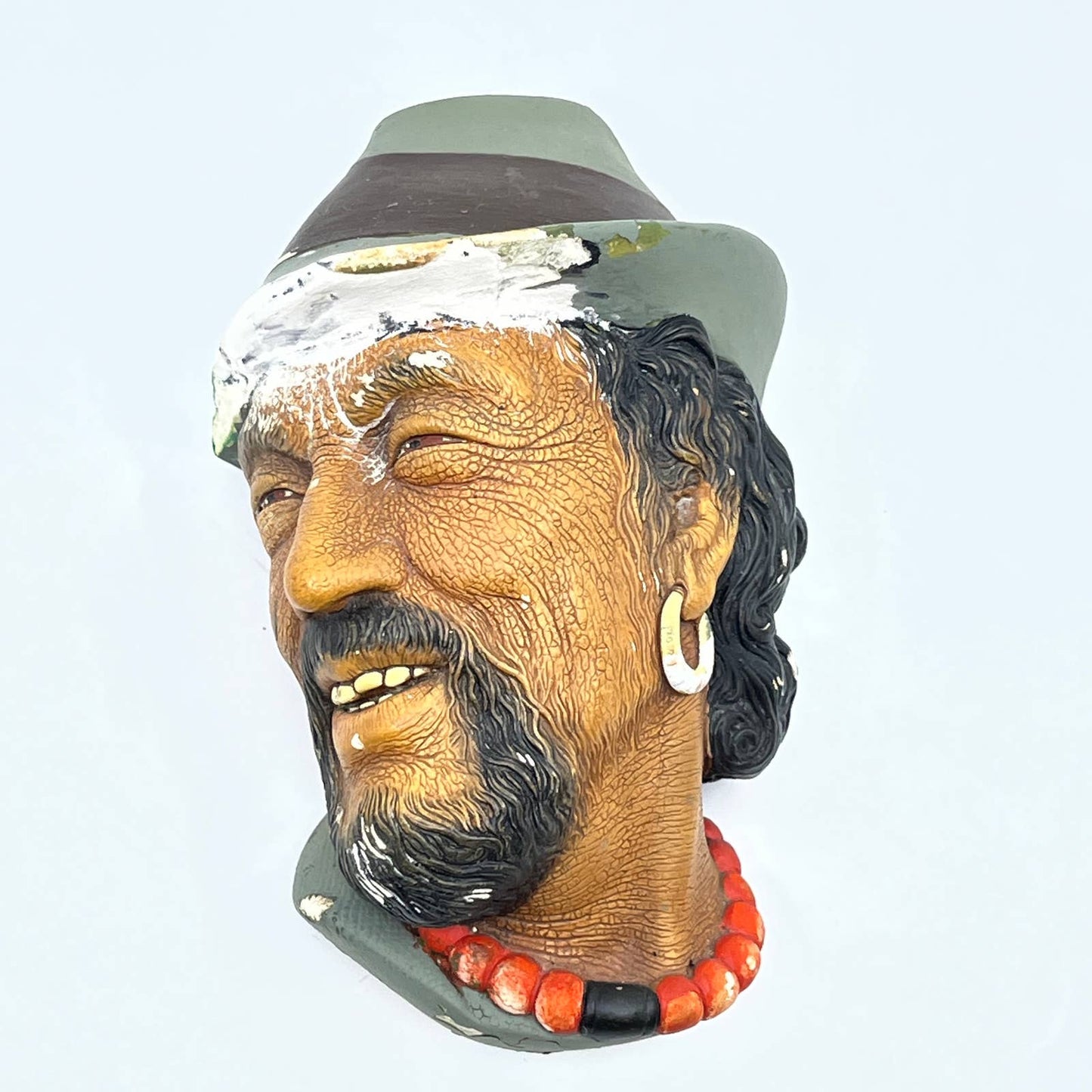 The Tibetan - Bosson Chalkware Head Congleton England. Rare Vintage TC8