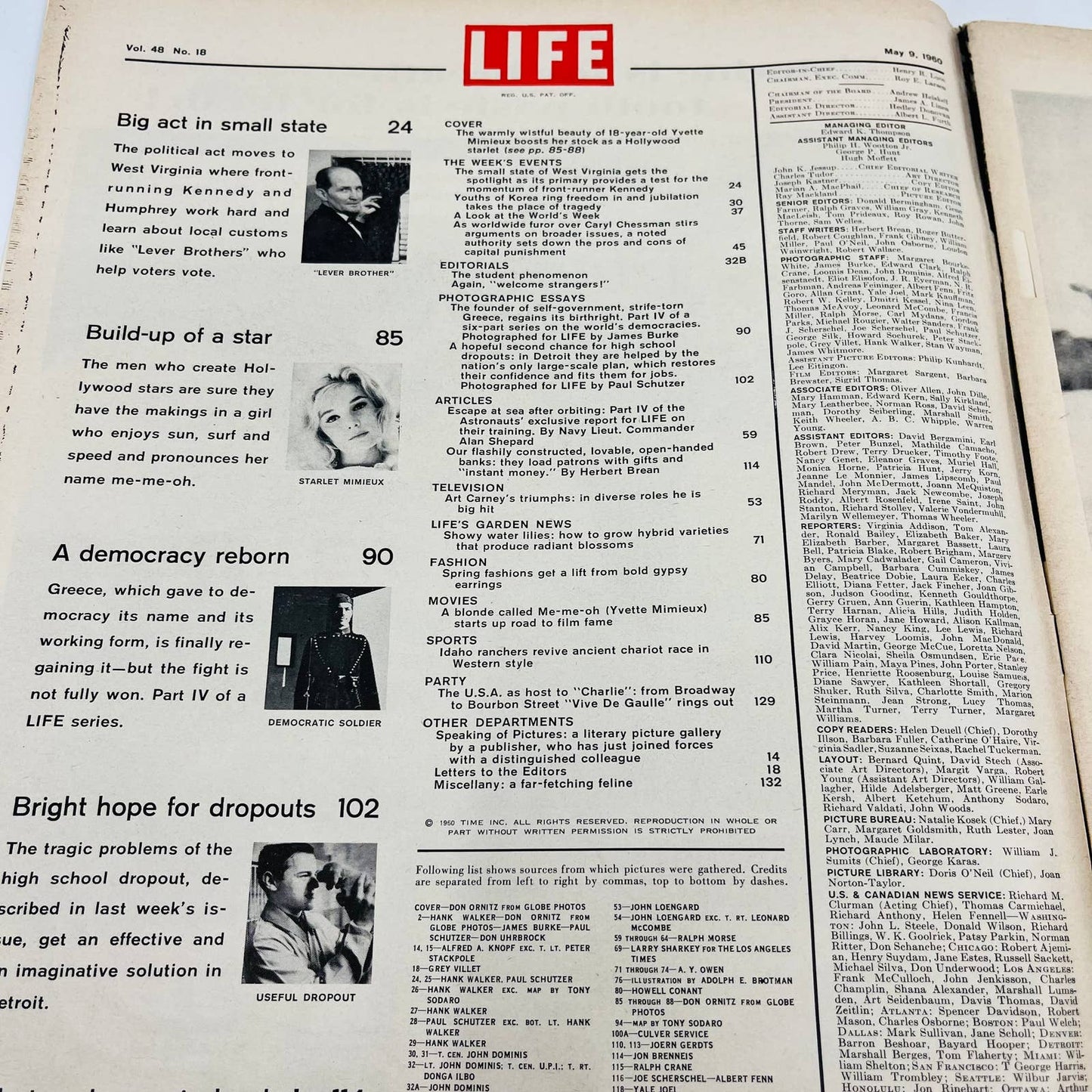 1960 May 9 LIFE Magazine Yvetta Mimieux Warmly Wistful Starlet TA8