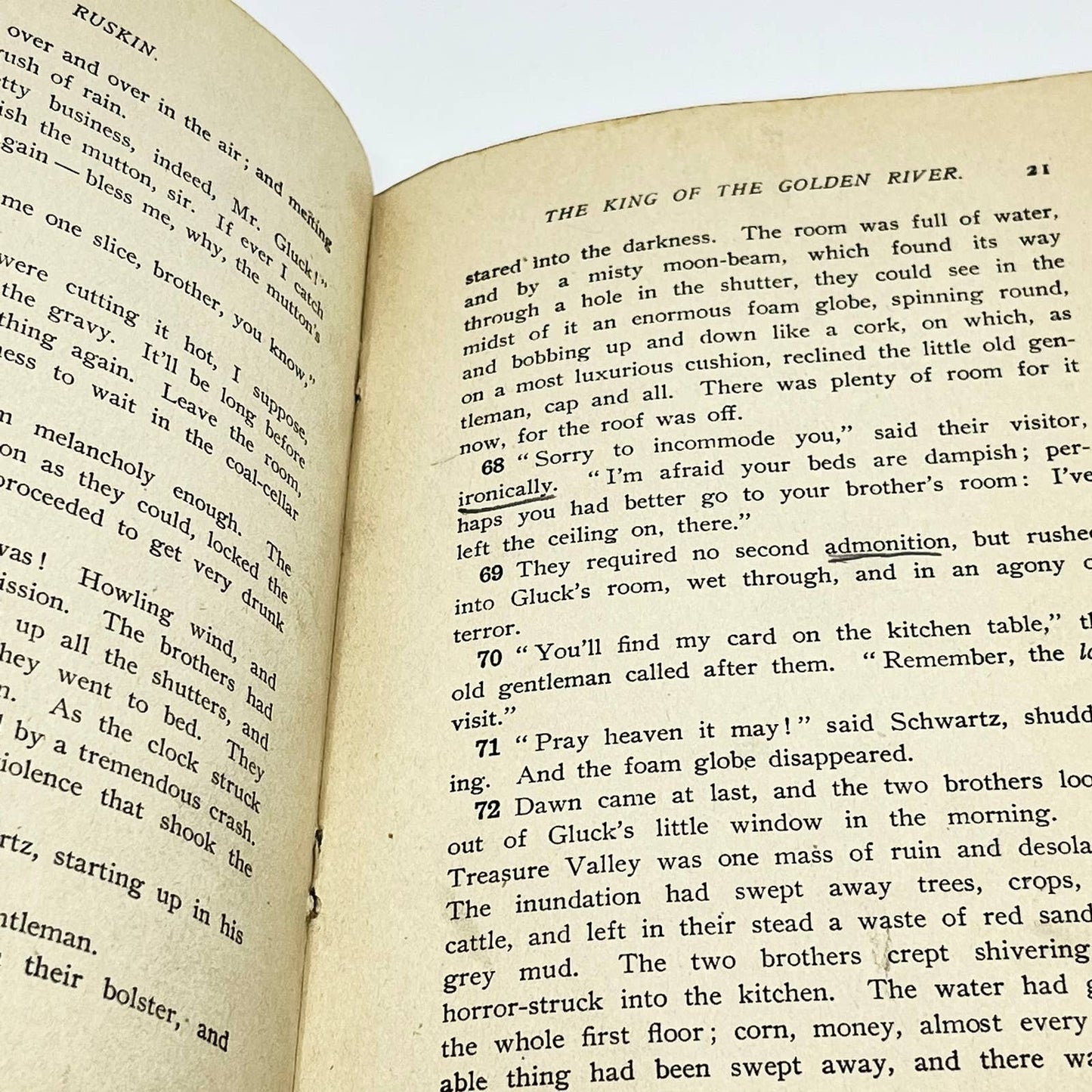 1914 Ruskin King of the Golden River Reading For Schools Lakeside Series TE2