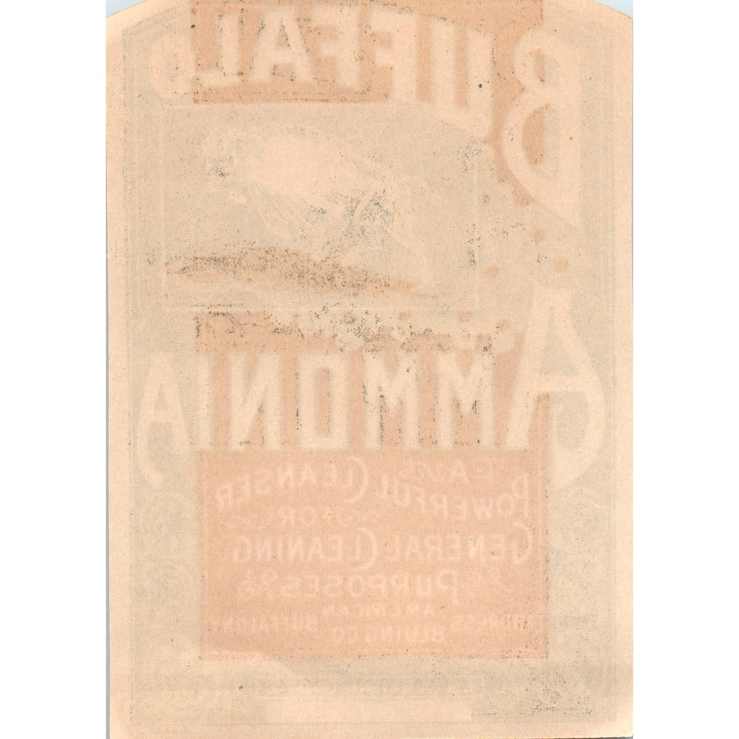 Antique Buffalo Ammonia Label American Blueing Co Buffalo NY SE8