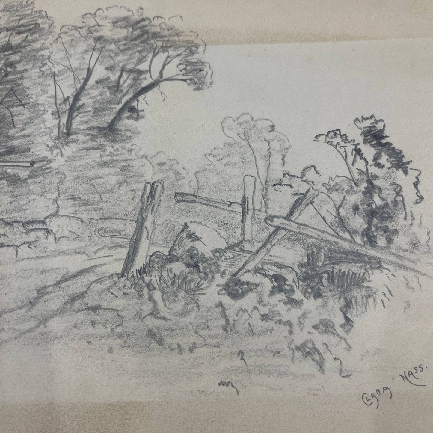 1920s Lot of 3 Original Art Paintings and One Sketch by Clara Nass FL5