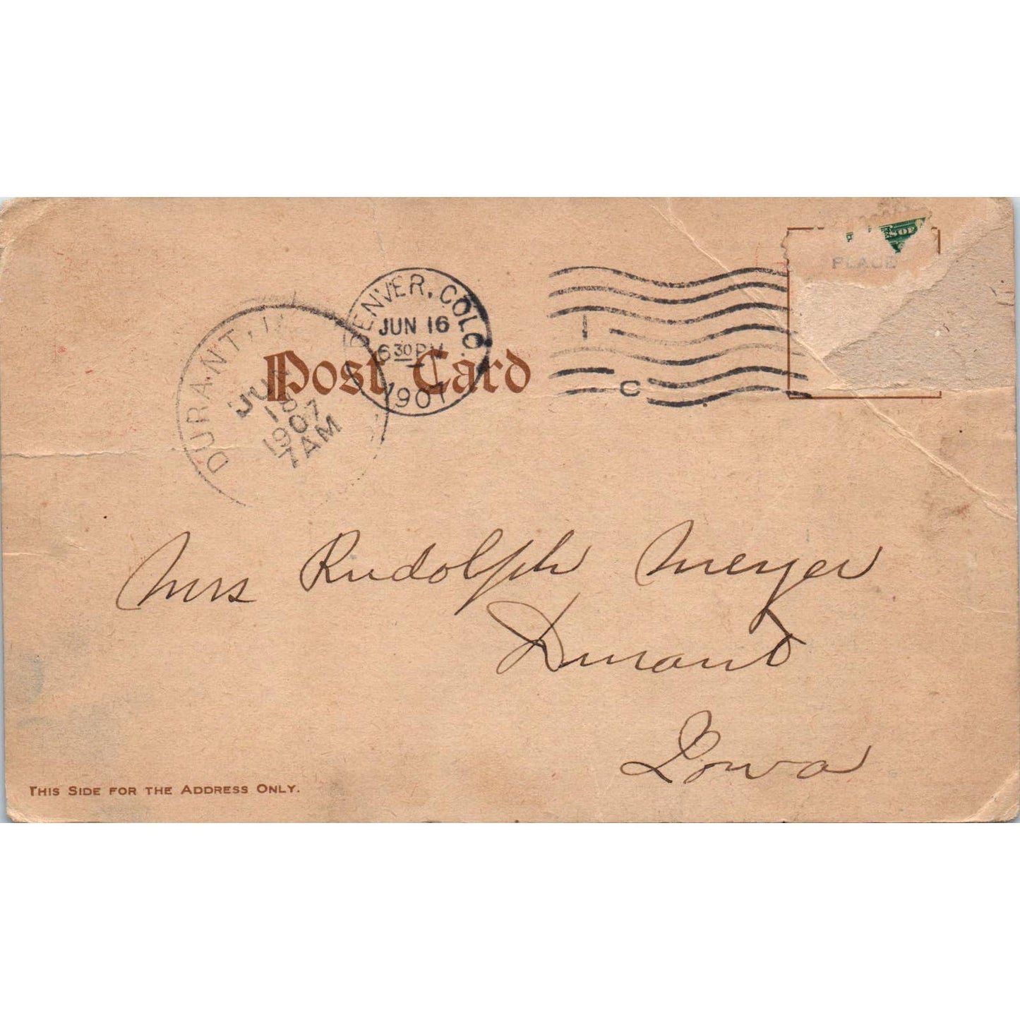 1907 "EDITH" Personalized Postcard Original Postcard TK1-24