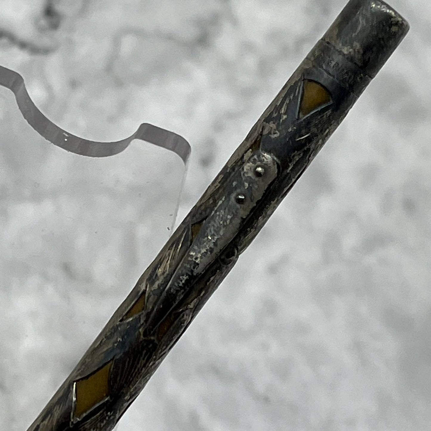 Antique Waterman's Mechanical Pencil Sterling Silver Filagree Over Brass SA2