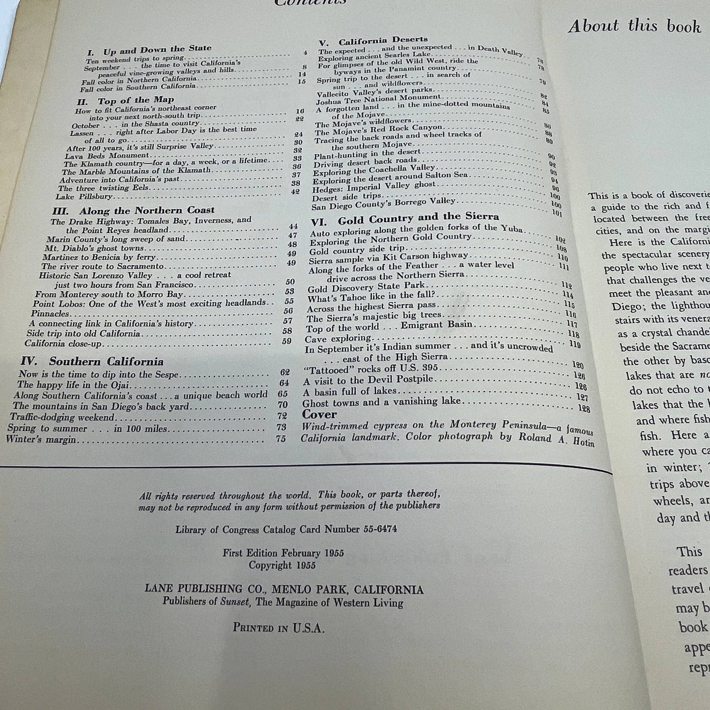 1955 Sunset Discovery Trips in California - 1st Edition - Highway 66 TG6