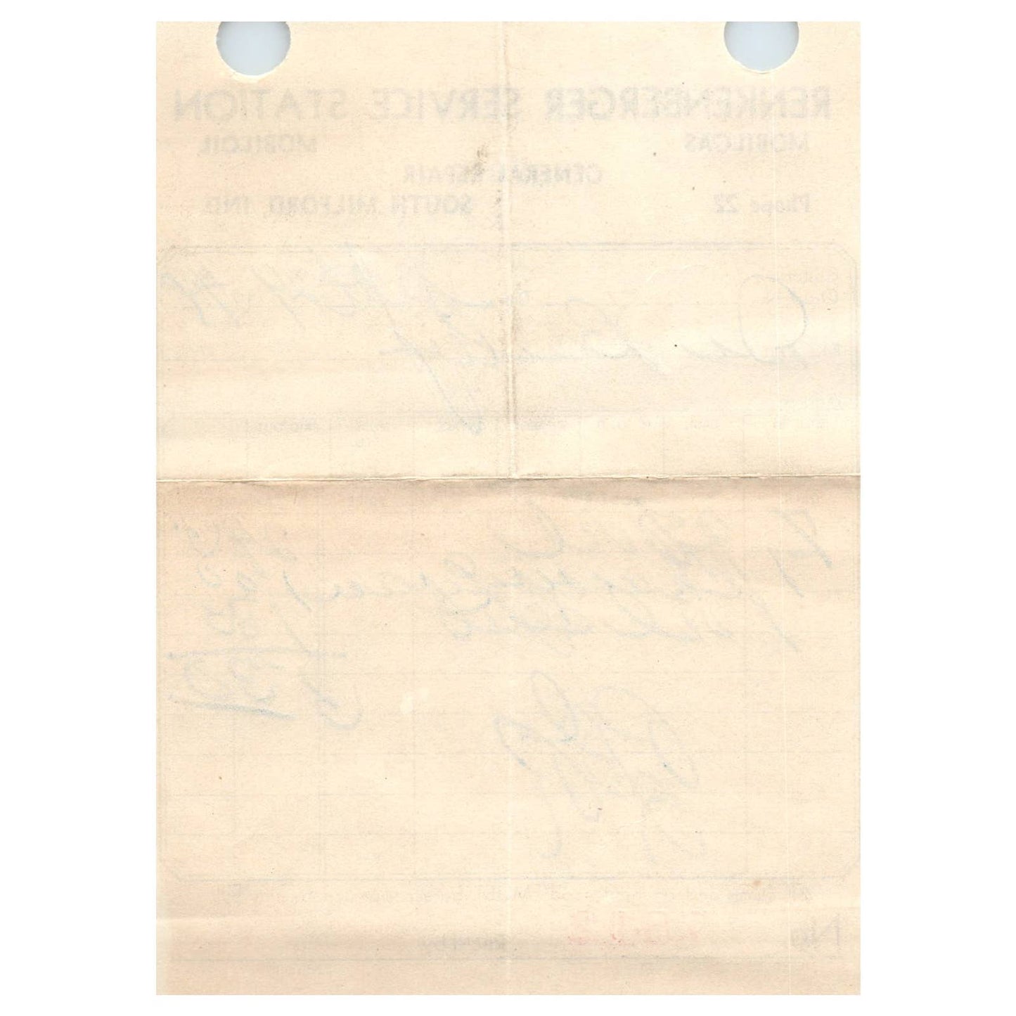 1949 Reckenberger Service Station Memo Mobiloil Mobilgas South Milford 7812 AD8