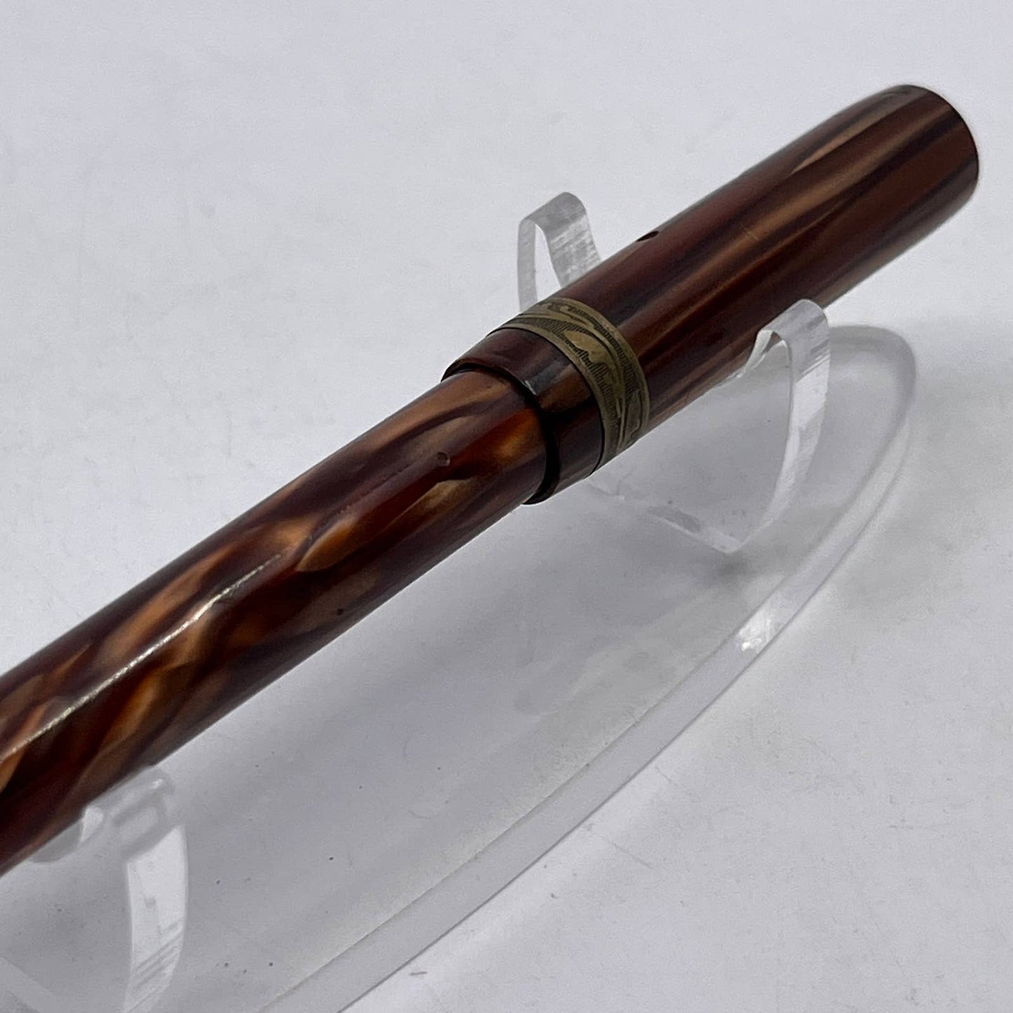 Vintage Brown Shimmer Southern Pen Co Fountain Pen Mechanical Pencil Combo SE1