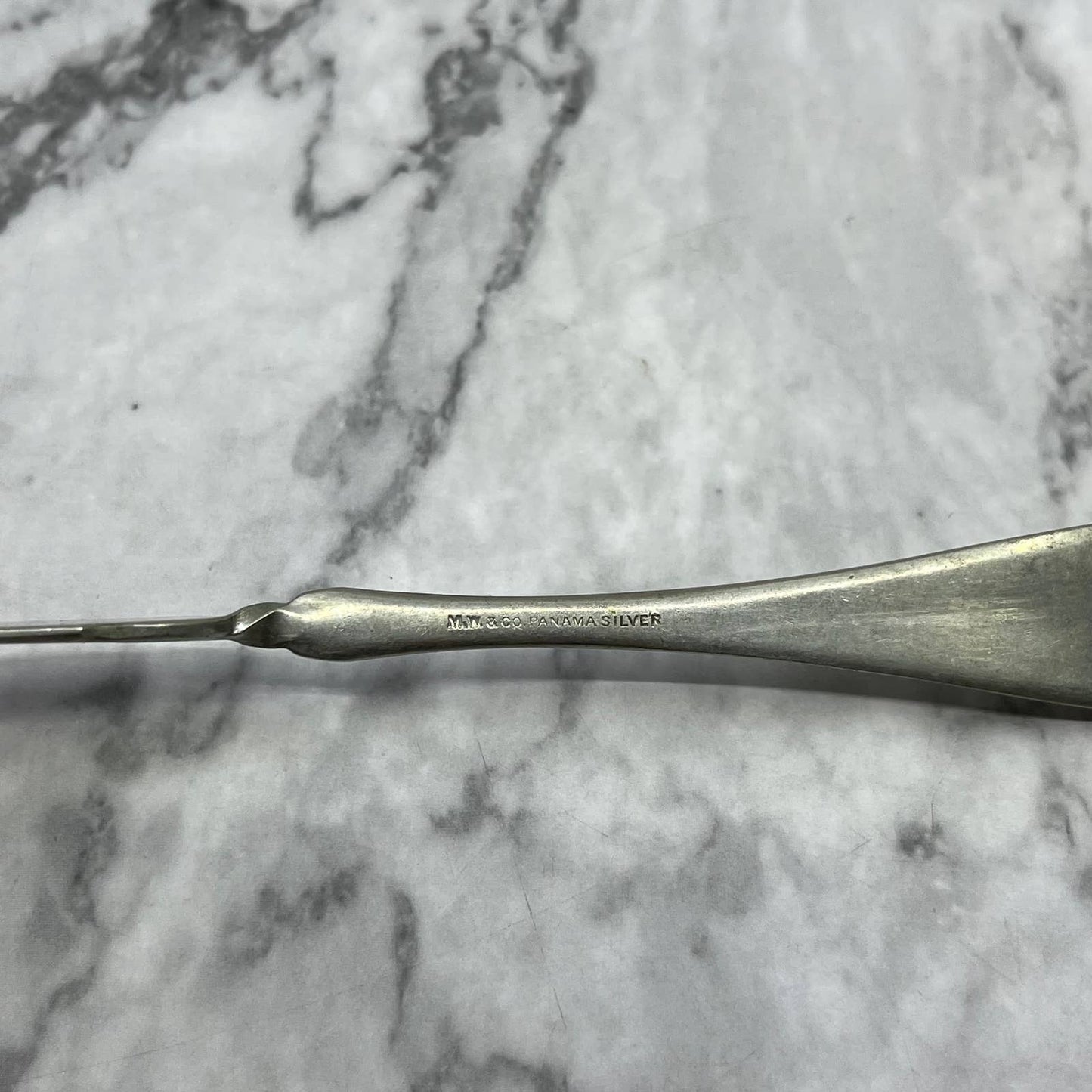 Antique MW & Co. Panama Silver Butter Knife SE6-11