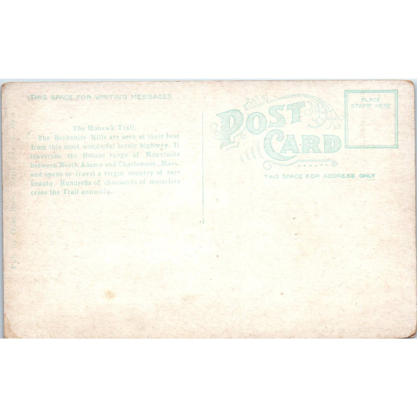 The Top of Mohawk Trail, Berkshire Hills - Original Postcard TJ9-P1