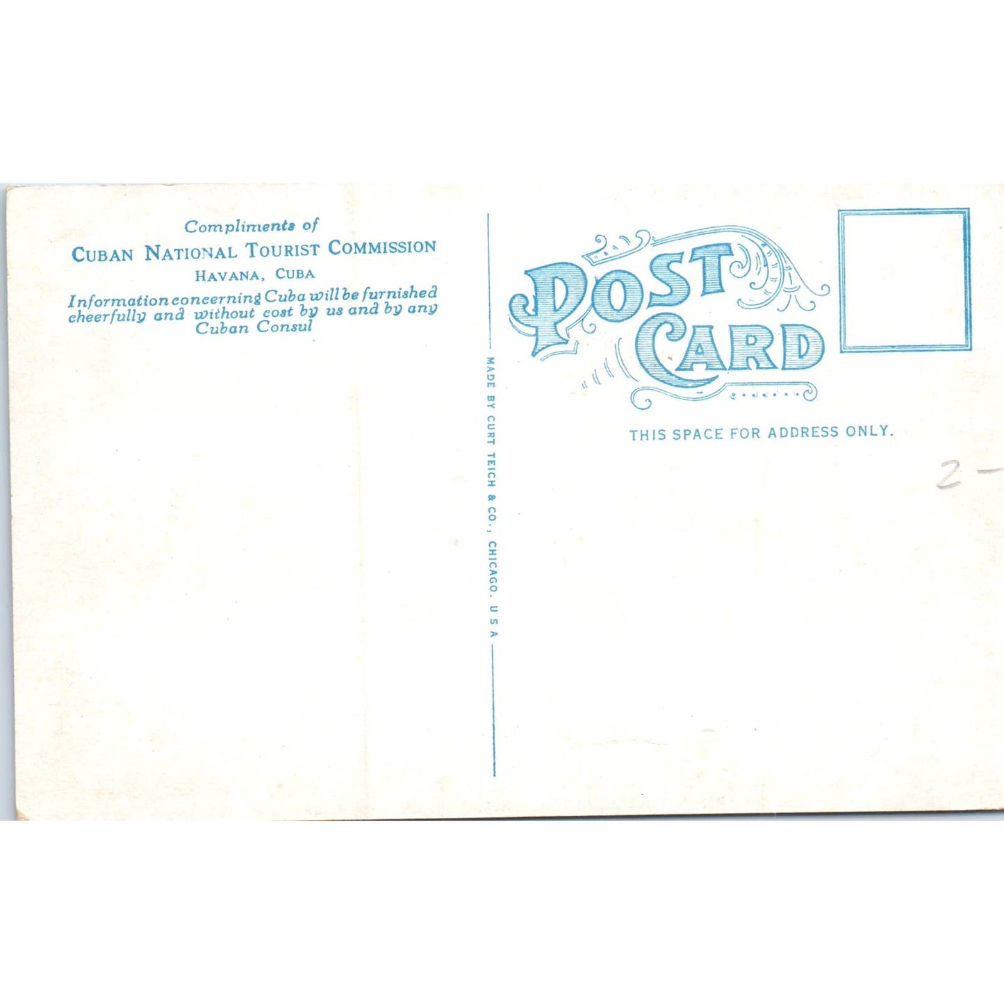 5th Avenue Reparto Miramar Havana Cuba Original Postcard TK1-P16