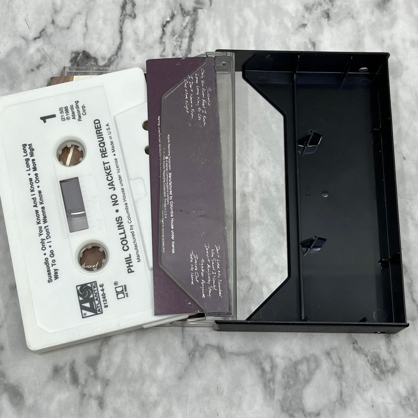 Phil Collins- No Jacket Required- 1985 Cassette Atlantic Records TK3